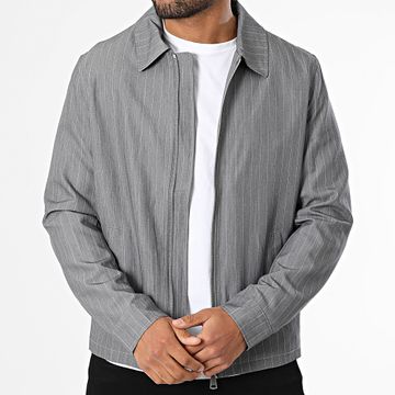 Frilivin - Giacca con zip a righe K35 Grigio