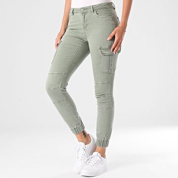 Only - Pantaloni skinny Cargo verde Missouri da donna