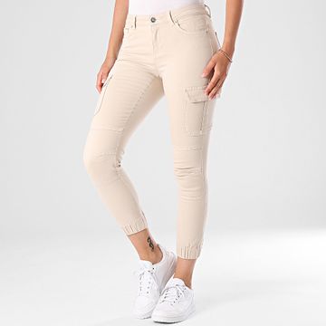 Only - Pantaloni skinny Cargo Missouri da donna Beige chiaro