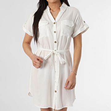 Vero Moda - Abito camicia donna Bumpy Bianco