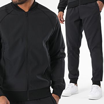 Adidas Originals - Bonded IW0998 IW0997 Set giacca con zip e pantaloni da jogging neri