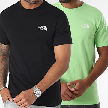 The North Face - Set di 2 camicie a cupola semplice A87NG verde chiaro nero