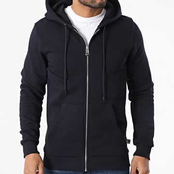 Armita - GW881 Felpa con cappuccio e zip blu navy