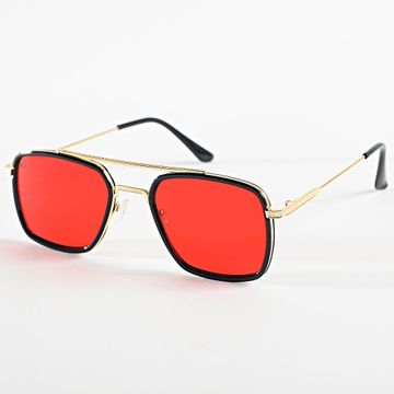 Frilivin - 702 Occhiali da sole nero oro rosso