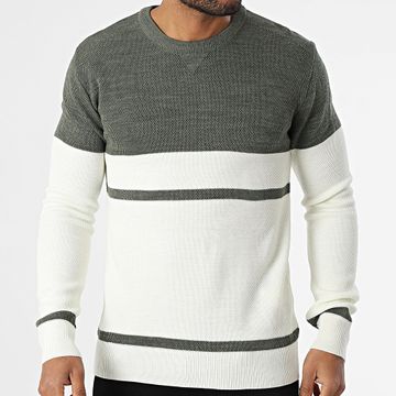 Armita - 185 Maglione verde cachi ecrù