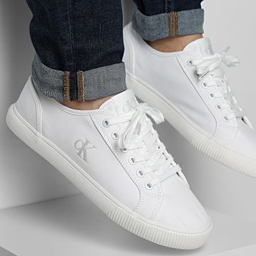 Calvin Klein - Essential Vulc Low MG Canvas 1209 Triple Bright White Sneakers