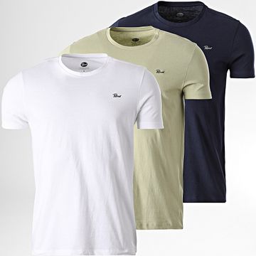 Petrol Industries - Set di 3 camicie M-3030-MLT100 Navy White Green Light Khaki