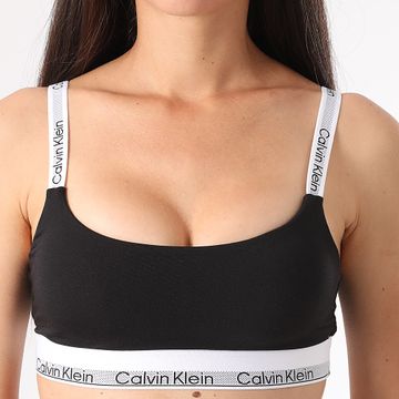 Calvin Klein - Reggiseno Bralette leggermente foderato da donna QF7970E Nero
