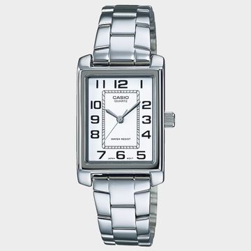 Casio - Orologio LTP-1234PD-7BEG Collezione Donna Argento