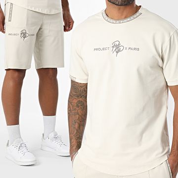 Project X Paris - Set di maglietta e pantaloncini da jogging 2210218 2240218 Beige