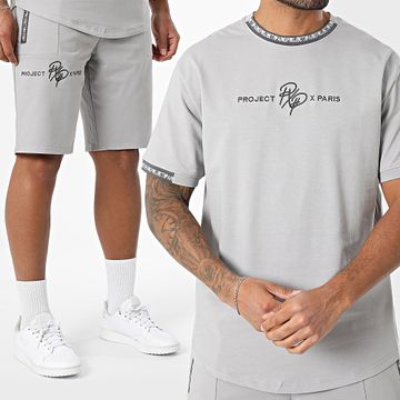 Project X Paris - Set di maglietta e pantaloncini da jogging 2210218 2240218 Grigio Nero