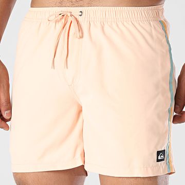 Quiksilver - Pantaloncini da beach volley con strisce EQYJV04117 Arancione chiaro