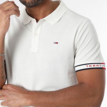 Tommy Jeans - Polo Slim Flag Cuff 1306 Bianco