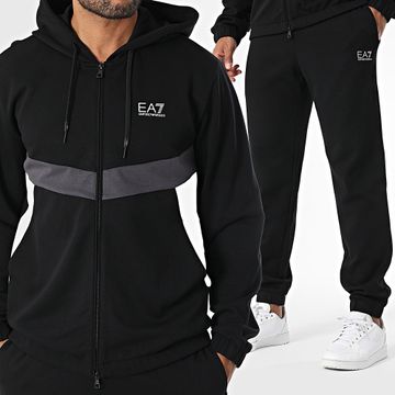 EA7 Emporio Armani - 7M000283-AF12660 Set di pantaloni da jogging e zip con cappuccio nero