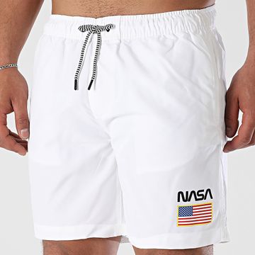 NASA - Pantaloncini da bagno USA Bianco