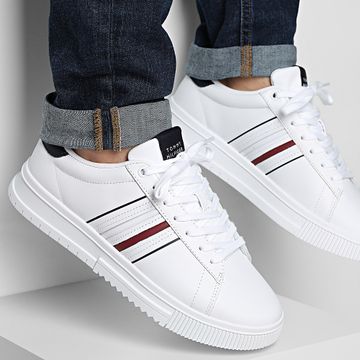 Tommy Hilfiger - Sneakers moderne Cupsole Stripes 5406 Bianco