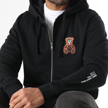 Teddy Yacht Club - Felpa con cappuccio e zip Small Lthr Nero