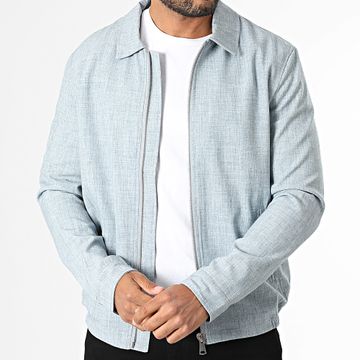 Frilivin - F31 giacca con zip blu chiaro