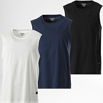 Blend - Set di 3 canottiere Jaxy 20718768 Nero Bianco Blu Navy