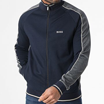 BOSS - Felpa con zip 50540792 Blu marino