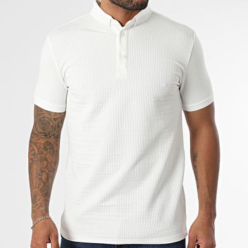 Classic Series - Polo manica corta Mao Collar 003 Bianco