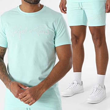 Project X Paris - Set di maglietta e pantaloncini da jogging turchesi 1910076 2340014
