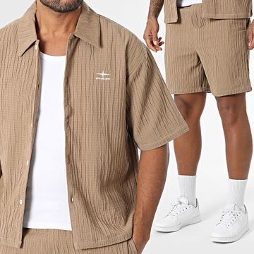 Project X Paris - Set camicia a maniche corte e pantaloncini da jogging 2510161 2540161 Beige