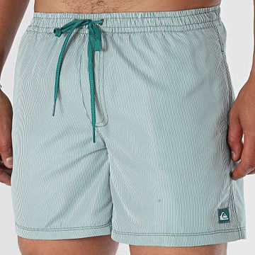 Quiksilver - Everyday Solid Volley Stripe Swim Shorts EQYJV04120 Verde scuro Bianco
