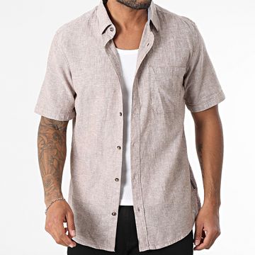 Tom Tailor - Camicia manica corta regular fit 1045098-XX-10 Cammello Chiné