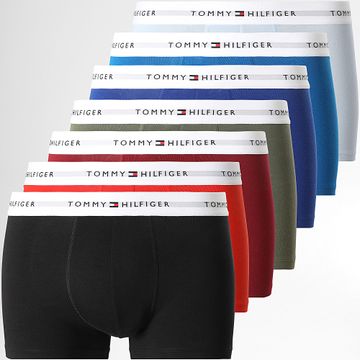Tommy Hilfiger - Confezione da 7 boxer 3472 Nero Verde Khaki Blu Arancione Bordeaux