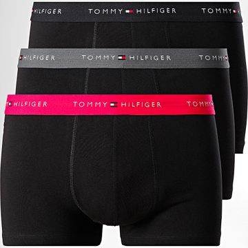 Tommy Hilfiger - Set di 3 boxer 2763 Nero Grigio Antracite Rosa Fucsia
