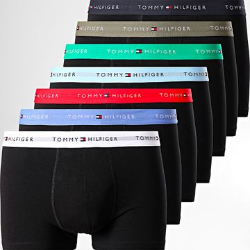 Tommy Hilfiger - Confezione da 7 boxer 3385 Nero Blu Verde Bianco Rosso