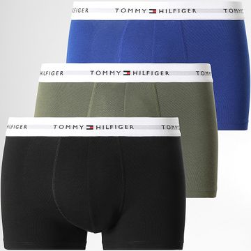 Tommy Hilfiger - Set di 3 boxer 2761 nero blu reale verde kaki