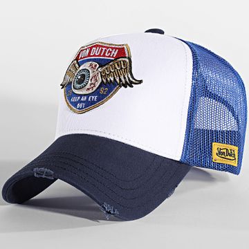 Von Dutch - Cappello Trucker Highway Bianco Reale Blu Navy