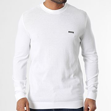 BOSS - Felpa girocollo Momentum Lite 50520692 Bianco