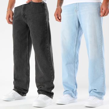 LBO - Set di 2 jeans larghi 3577 3749 nero lavaggio blu