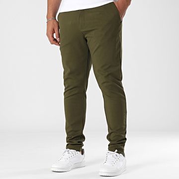 John H - 128 Pantaloni Chino Verde Khaki