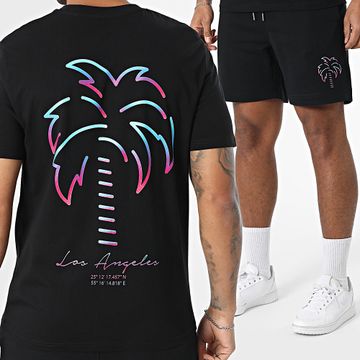 Luxury Lovers - Set maglietta e pantaloncini da jogging neri di Vice City Los Angeles