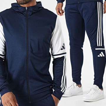 Adidas Sportswear - Tuta da ginnastica Squa25 JD2989 JD2988 Blu navy Bianco