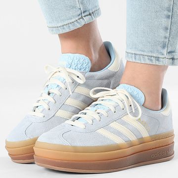 Adidas Originals - Sneakers Gazelle Bold Donna W JQ7776 Clear Sky Cream White Gold Metallic