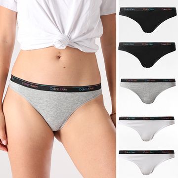 Calvin Klein - Set di 5 infradito da donna 5322 Nero Grigio Heather Bianco