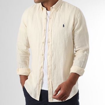 Polo Ralph Lauren - Camicia Slim a maniche lunghe Original Player Beige