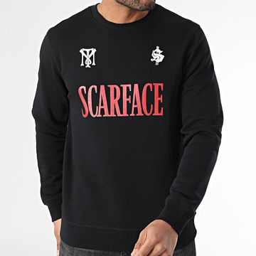 Scarface - Felpa girocollo Big Logo Poster Nero