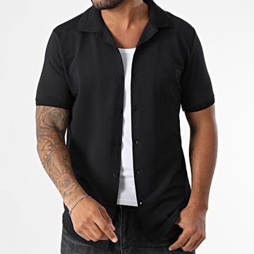 Classic Series - Camicia a maniche corte a righe 006 nero