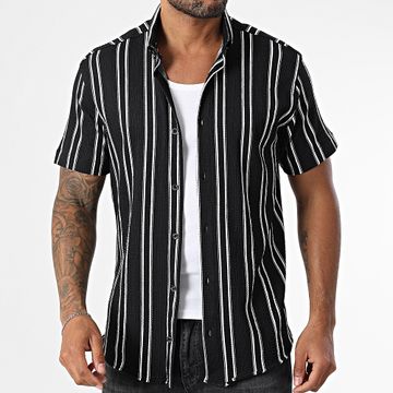 Classic Series - 011 Camicia a maniche corte a righe bianche e nere