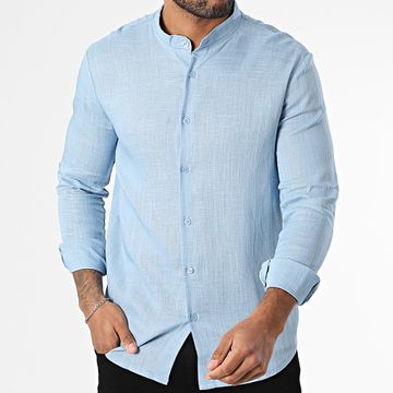 Frilivin - Camicia a maniche lunghe con colletto 106 Azzurro