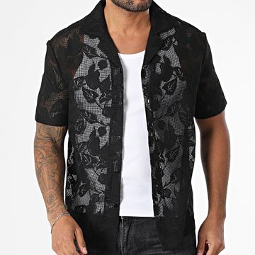 Frilivin - 057 Camicia a maniche corte Slash nera