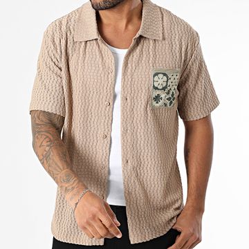 Frilivin - Camicia traforata a maniche corte 045 Beige