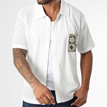 Frilivin - Camicia traforata a maniche corte 045 Bianco
