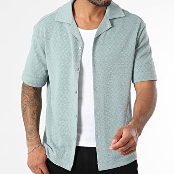 Frilivin - Camicia a maniche corte testurizzata 043 Verde chiaro